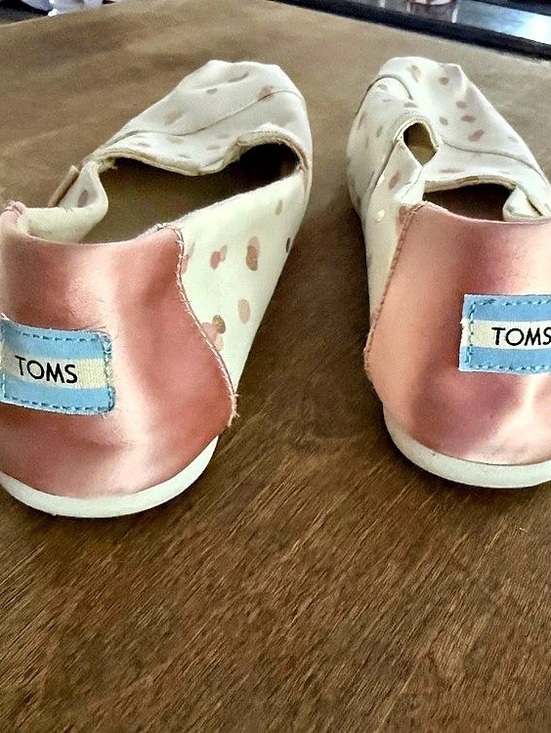 Toms Shoes - TOMS Alpargata Classic Drizzle Grey/Rose Gold Foil Polka Dot Polka Dot Slip-On